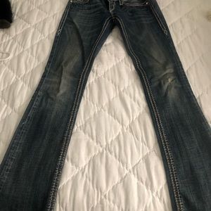 Rock Revival dark wash bold seam boot cut jeans 26/32